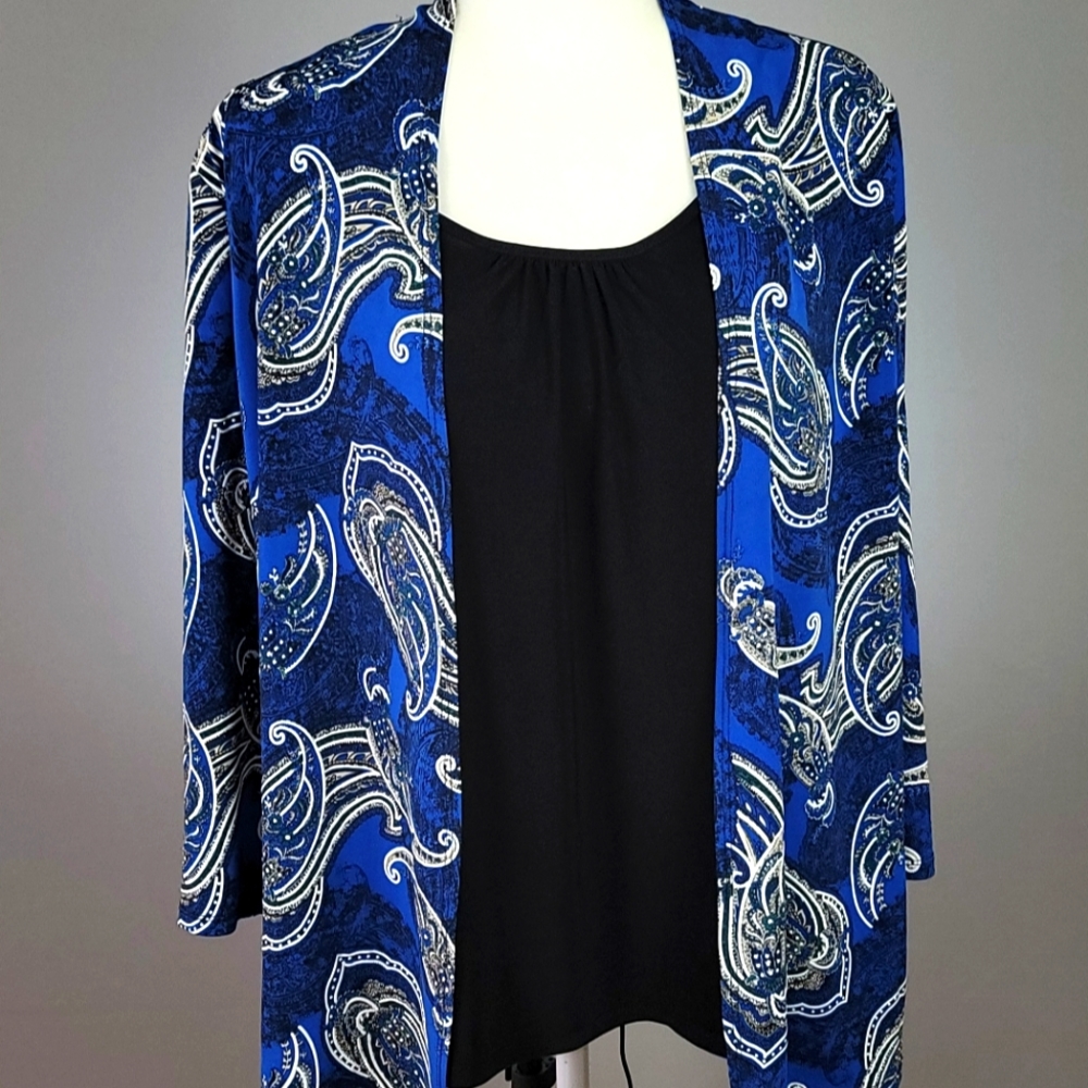 Emma & Olive Paisley Top, Women Sz XL